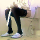 A girl records herself from the hips down as she sits on a toilet taking a noisy shit. She changes the perspective during the scene, providing us with her own point of view of her hairy pussy, Presented in 720P HD. Over 8 minutes.